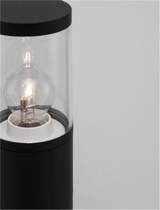 Nova Luce Venkovní sloupkové svítidlo CETERA černý hliník a akryl E27 1x12W IP54
