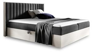 Manželská postel WOODE 4 + topper, 160x200, nordic teak/faro 6
