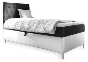 Čalouněná postel ESME + topper, 100x200, fresh 17, levá