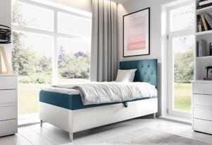 Čalouněná postel ESME + topper, 80x200, fresh 34, pravá