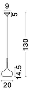 Nova Luce Závěsné svítidlo CIOTO kov růžové zlato venku bílá chrom uvnitř E14 1x5W