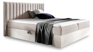 Manželská postel WOODE 4 + topper, 120x200, nordic teak/faro 20