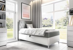 Čalouněná postel FILIP 1 + topper, 80x200, fresh 8, pravá