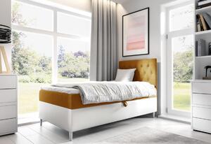 Čalouněná postel ESME + topper, 80x200, fresh 14, pravá