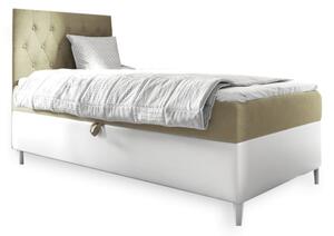 Čalouněná postel ESME + topper, 100x200, fresh 1, levá