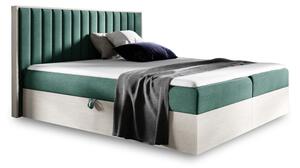 Manželská postel ELIE 2 + topper, 140x200, nordic teak/faro 7