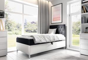 Čalouněná postel FILIP 1 + topper, 100x200, fresh 17, pravá