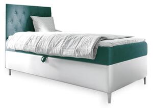 Čalouněná postel FILIP 1 + topper, 100x200, fresh 34, levá