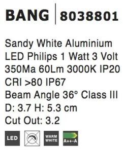 Venkovní LED svítidlo Bang A 42 Nikl