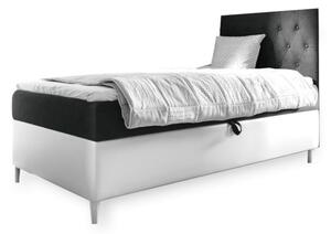 Čalouněná postel FILIP 1 + topper, 100x200, fresh 17, pravá