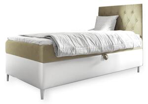 Čalouněná postel FILIP 1 + topper, 100x200, fresh 1, pravá