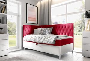 Čalouněná postel FILIP 3 + topper, 80x200, fresh 37, pravá