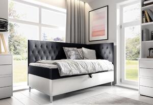 Čalouněná postel FILIP 3 + topper, 80x200, fresh 8, pravá