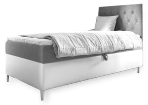 Čalouněná postel FILIP 1 + topper, 90x200, fresh 14, pravá