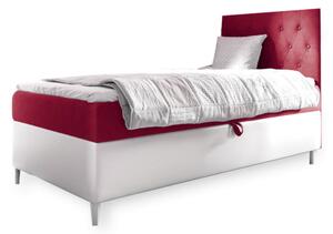 Čalouněná postel ESME + topper, 90x200, fresh 8, pravá