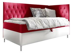 Čalouněná postel FILIP 3 + topper, 90x200, fresh 8, pravá