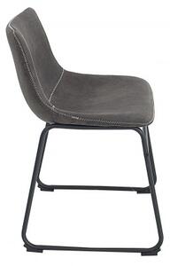 Židle DJANGO vintage šedá mikrovlákno Nábytek | Jídelní prostory | Jídelní židle | Všechny jídelní židle