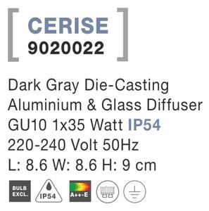 Venkovní zahradní svítidlo Cerise A 9 Tmavě šedé