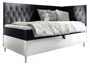 Čalouněná postel ESME 2 + topper, 100x200, fresh 17, pravá