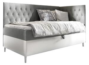 Čalouněná postel FILIP 3 + topper, 100x200, fresh 14, pravá