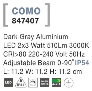 Venkovní LED svítidlo Como 112 Tmavě šedá