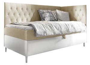 Čalouněná postel FILIP 3 + topper, 100x200, fresh 1, pravá