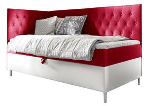 Čalouněná postel FILIP 3 + topper, 90x200, fresh 8, levá