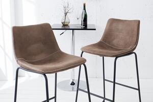 Barová židle DJANGO taupe mikrovlákno Nábytek | Jídelní prostory | Barové židle