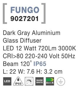 Venkovní LED svítidlo Fungo 22 Tmavě šedá