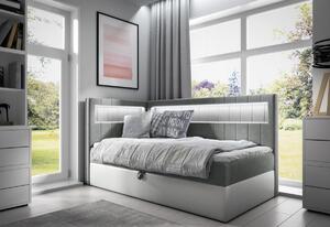 Čalouněná postel ELIZA 2 + topper, 80x200, fresh 8, levá