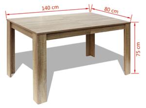 PerfektníDomov Jídelní stůl Isisford - 140x80x75 cm | dub