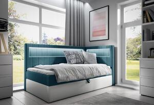 Čalouněná postel ELIZA 2 + topper, 80x200, fresh 34, pravá