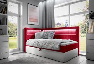Čalouněná postel ELIZA 2 + topper, 80x200, fresh 37, pravá