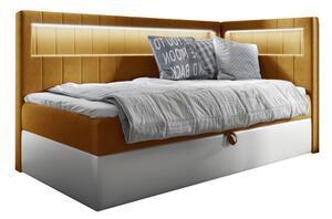 Čalouněná postel ELIZA 2 + topper, 90x200, fresh 37, pravá