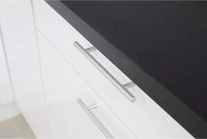 Rohová kuchyně Emilia Lux levý roh 260x180 cm (šedá lesk)