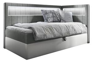 Čalouněná postel GOLD 3 + topper, 100x200, fresh 14, pravá