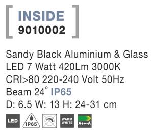 Venkovní LED lampa Inside A 65 černé