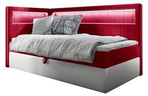 Čalouněná postel ELIZA 2 + topper, 100x200, fresh 8, levá