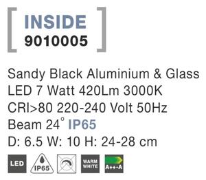 Venkovní LED lampa Inside B 65 černé