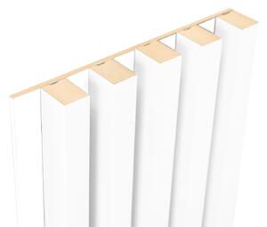 Woodele Robust nástěnné lamely na bílé MDF desce 300*2750 Bílý mat ks