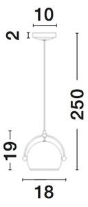 Nova Luce Závěsné svítidlo DEGLI černý kov zvenku hliník uvnitř E27 1x12W