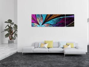 Obraz - Abstrakce, květina (170x50 cm)