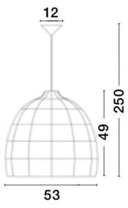 Nova Luce Závěsné svítidlo DESTIN železo a ratan, černá barva E27 1x12W