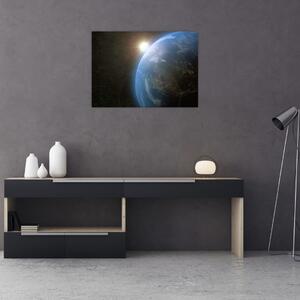 Obraz země z vesmíru (70x50 cm)