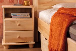LK104-120 dřevěná postel masiv dvoulůžko 120x200 cm Drewmax (Kvalitní nábytek z borovicového masivu)