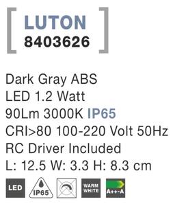 Venkovní LED svítidlo Luton B 125 Tmavě šedé