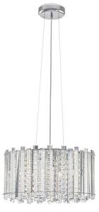 Nova Luce Závěsné svítidlo ELEMENT chromovaný hliník sklo a K9 křišťál G9 5x5W