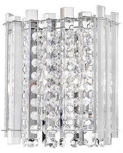 Nova Luce Nástěnné svítidlo ELEMENT chromovaný hliník sklo a K9 křišťál G9 1x5W