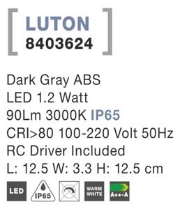 Venkovní LED svítidlo Luton A 125 Tmavě šedé
