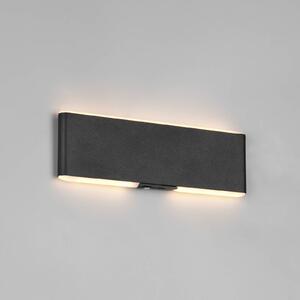 Trio Lighting LED akumulátorové nastěnné světlo Conchita, šířka 22 cm, černá, kov, stmívatelný, Černá, Obývací pokoj / jídelna, kov, Moderní